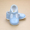 Angel Baby Girls Dusty Blue Dottie Scalloped Perforated Mary Jane - Petitfoot.com
