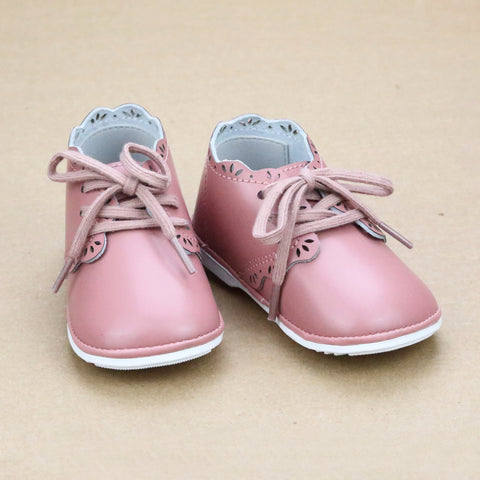 Bella Baby Girls Scalloped Leather Bootie