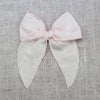 Girls Pink Linen Midi Bow - Petitfoot.com