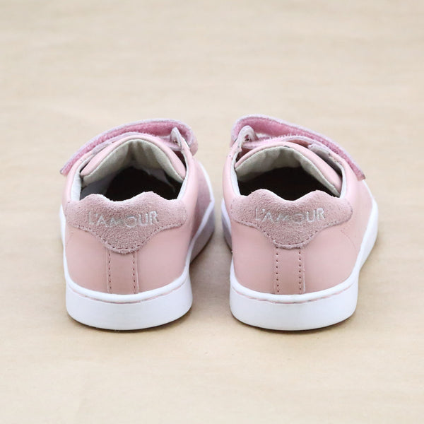 Toddler Girls Kenzie Double Velcro Strap Sweetheart Leather