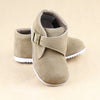 Angel Baby Boys Finch Buckled Strap Khaki Suede Leather Boot - Petitfoot.com