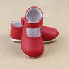 Angel Baby Girls Red Scalloped Leather Mary Janes  - Petitfoot.com