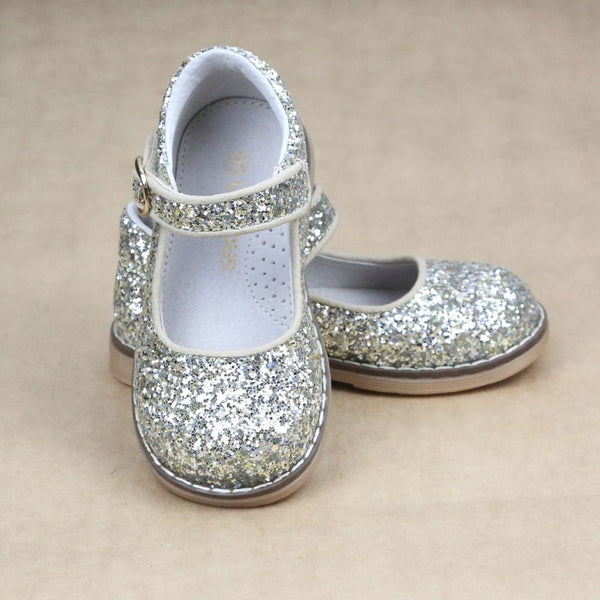 Natasha Holiday Glitter Mary Janes for Toddler Girls Petit Foot
