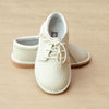 L'Amour Boys Ecru Leather Lace Up Shoes - Petitfoot.com