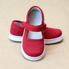 L'Amour Girls Jenna Red Playground Canvas Mary Janes - Petitfoot.com