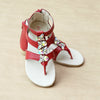 L'Amour Girls Red Strappy Jewel Sandal - Petitfoot.com