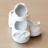 Angel Baby Girls White Quilted Leather Jane