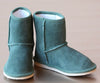 L'Amour Girls Green Faux Shearling Boot