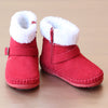 Angel Baby Girls Red Short Leather Boot