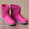 L'Amour Girls Fuchsia Perforated Ankle Boot