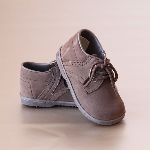 Angel Baby Boys Classic Leather Lace Ups Cream / 5 Angel Baby Boys Classic Leather Lace Ups Cream / 5