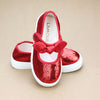 Zoe Toddler Girls Knotted Bow Red Sequin Mary Janes