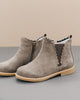 Nicola Toddler Girls Classic Scalloped Brown Suede Chelsea Leather Boot - Petitfoot.com