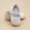 Mimi Infant Girls Scalloped  Champagne Suede Shimmer 
Crib Mary Jane