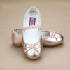 Alia Toddler Girls Classic Rosegold Leather Ballet Flats - Ballerina Flats - Petitfoot.com