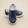 Toddler Girls White Phoebe Navy Scalloped Slip On Sneaker