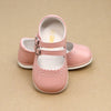 Elise Double Strap Mary Jane (Baby) Patent Rose