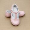 Toddler Girls Eleanor Classic Pink Leather T-Bar Flat