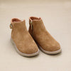 Petra Girls Classic Ankle Boot In Camel Suede - Petitfoot.com