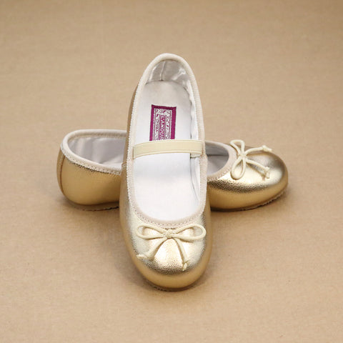 Alia Girls Classic Leather Ballet Flats