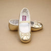Alia Girls Classic Leather Ballet Flats - Gold