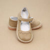 Violette Toddler Girls Scalloped Petal Nubuck Khaki Classic Vintage Mary Janes - Shoes for Easter Best - Petitfoot.com