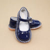 Violette Toddler Girls Scalloped Petal Patent Navy Classic Vintage Mary Janes - Shoes for Easter Best - Petitfoot.com