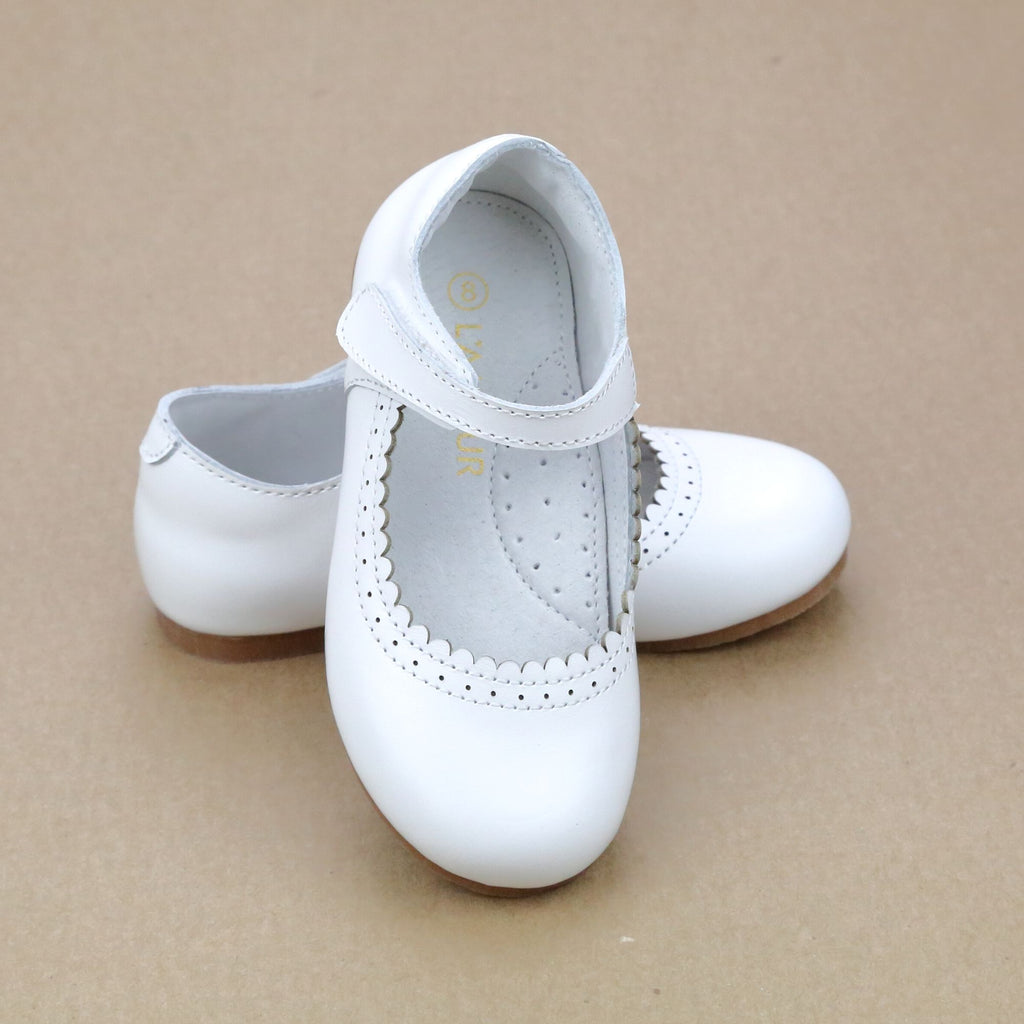 Toddler Girls Lucille Classic Scalloped Flat Toddler Girls Lucille Classic Scalloped Flat