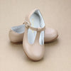 Toddler Girls Eleanor Classic Latte Leather T-Bar Flat - Easter Shoes Heirloom Shoes
