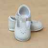 Angel Baby Girls Gray Scalloped Perforated Mary Jane - Petitfoot.com