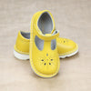 Alix Classic T-Bar T-Strap Leather Yellow Vintage Wedge Mary Jane - Petit Foot