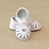 Baby Girls Pink Open Heart Caged Leather Sandal - Petit Foot