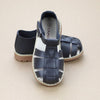 Toddler Boys Aiden Classic Waxed Slate Leather Fisherman Sandal - Vintage Inspired -Petitfoot.com