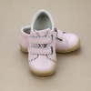 Marisa TPink oddler Girls Scalloped Double Strap Leather Sneaker with Bumper - Petitfoot.com