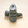Toddler Boys Green Suede Kyle Double Velcro Strap Leather Sneaker - Petitfoot.com