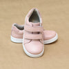 Toddler Girls Kenzie Double Velcro Strap Sweetheart Pink Leather Sneaker -Petitfoot.com