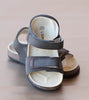 L'Amour Boys Khaki Cork Wedge Double Strap Sandal