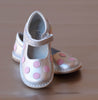 Angel Girls Silver Leather Polka Dot Mary Jane