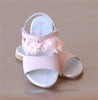 L'Amour Pink Toe Strap Grosgain Bow Sandals