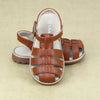 Boys Emerson Classic Cognac Leather Fisherman Sandal - Petitfoot.com