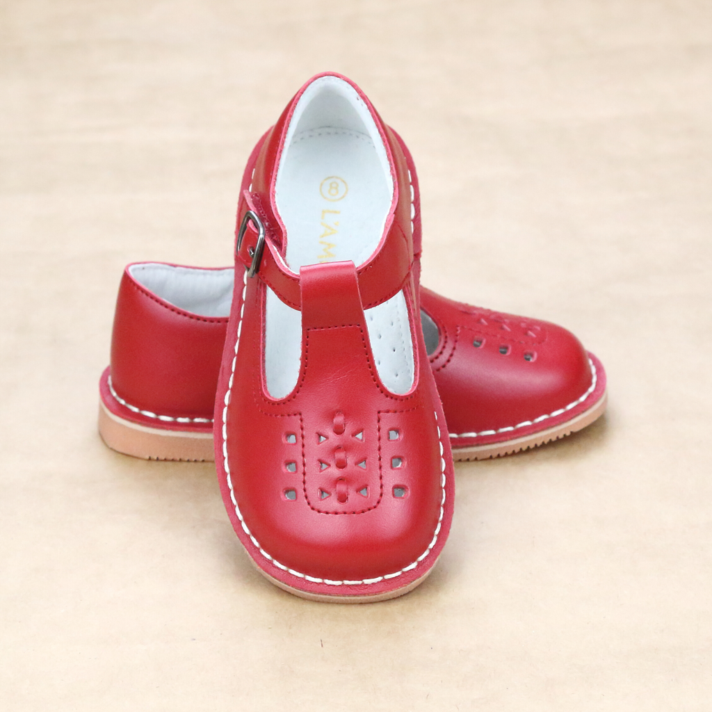 Kaia Toddler Red School Shoes - Classic Toddler Girls Mary Janes, Flashback From the 90s