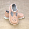 Alix Classic T-Bar T-Strap Leather Pink Apricot Vintage Wedge Mary Jane - Petit Foot