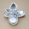 Toddler Girls Kenzie Double Velcro Strap Sweetheart Holographic Leather Sneaker -Petitfoot.com