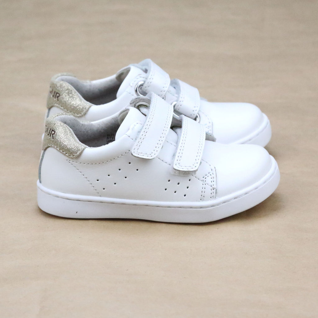 voor Geld rubber fax Toddler Girls Kenzie Double Velcro Strap Sweetheart Leather Sneaker – Petit  Foot