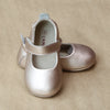 L'Amour Baby Girls Copper Leather Crib Mary Jane - petitfoot.com