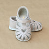 Baby Girls Almond Open Heart Caged Leather Sandal - Petit Foot