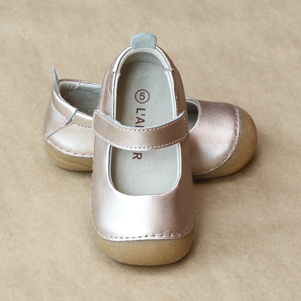 L'Amour Girls Early Walker Copper Mary Jane - Petitfoot.com