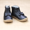 Girls Black Bow Leather Ankle Boot by L'Amour Shoes - Petitfoot.com