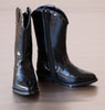 L'Amour Girls Black Embroidered Western Cowgirl Boots