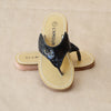 L'Amour Girls Black Glitter Thong Sandal - Petitfoot.com
